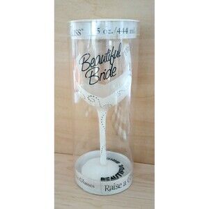 Bride Toast Wine Glass Raise a Glass Beautiful 15 oz Bridal Shower Wedding Gift